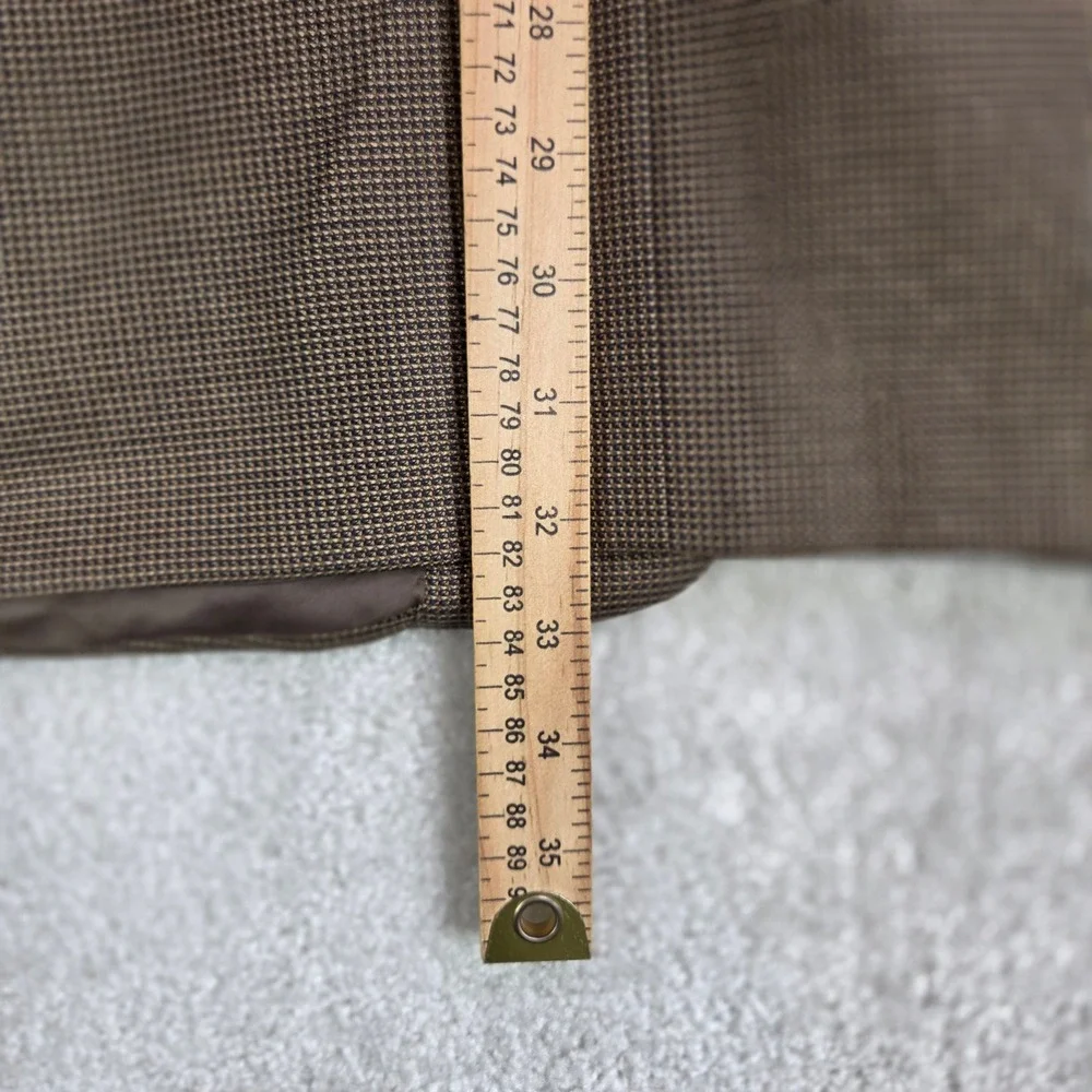 CANALI Wool Silk Blazer Men's 52/US 42 Brown Check‎ 3 Button Sport Coat Italy